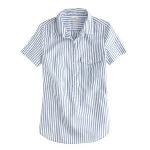 J. Crew Short Sleeve Poppover in Stripe